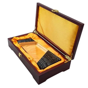 Crystal Awards Top & Bottom Marble Design with Gift Box